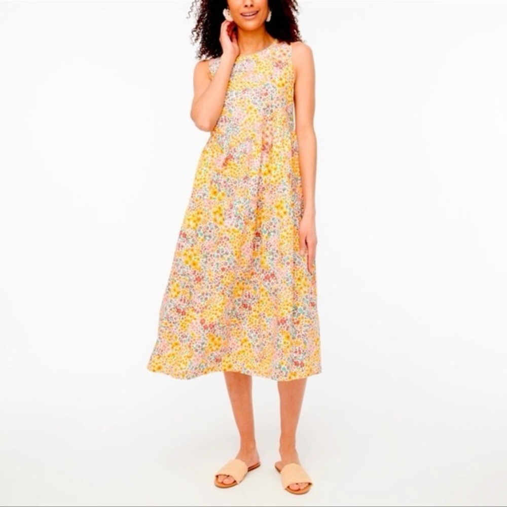 NWT J. Crew mixed floral tiered midi dress sz 6 - Picture 2 of 10
